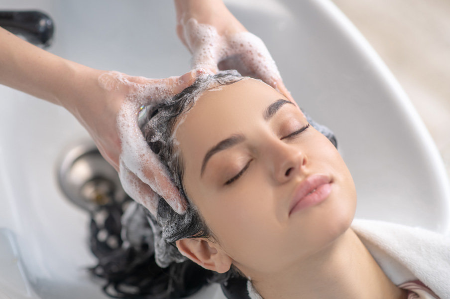 Using shampoo from CarasaLab