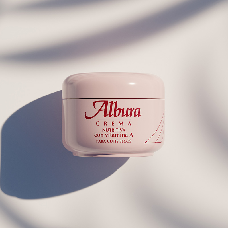 Crema nutritiva de Albura con vitamina A para cutis secos