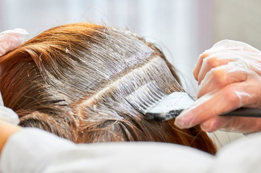 Applying hair coloring products